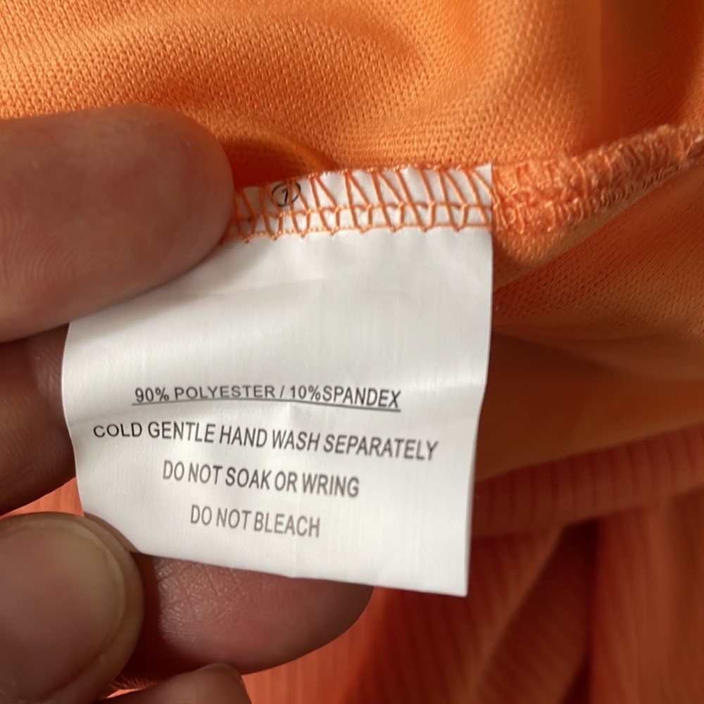 Hello Molly Rooftop Martinis for two peach ribbed dress, size L, new - Picture 7 of 8